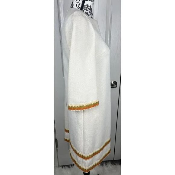 Vintage 1970s Ivory‎ Embroidered Tunic Dress Women’s Size 36/6 - Picture 4 of 9